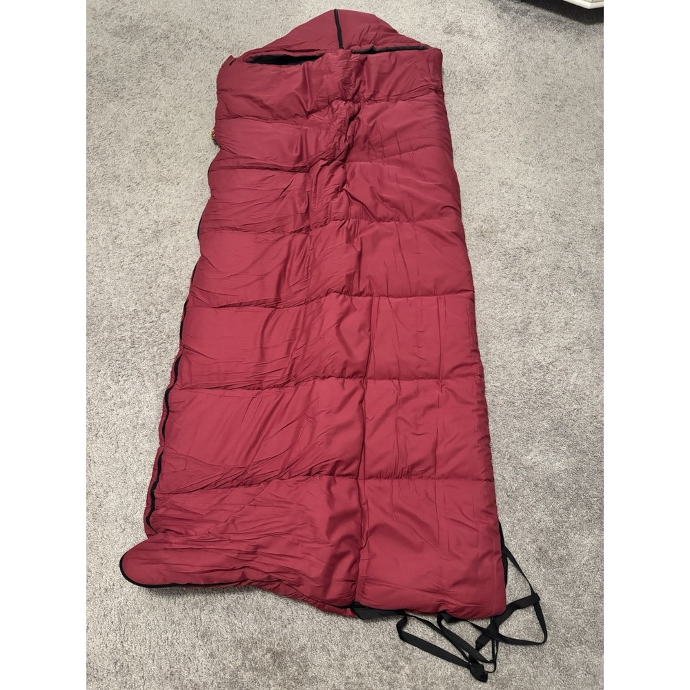 Intermediate Cold Weather Sleeping Bag Cold Weather - Burgundy Gray 33x80" NEW